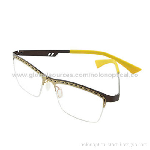 New style stainless steel optical frames with demo lens, customized logo